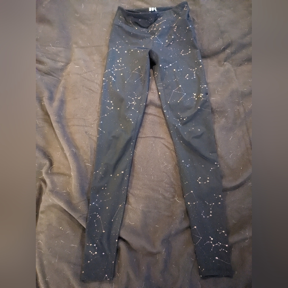 XS JoyLab black constellation leggings